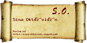 Sisa Oktávián névjegykártya
